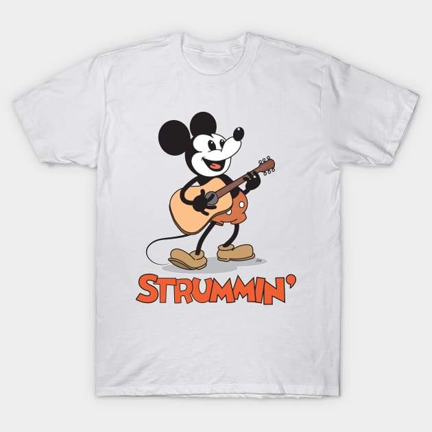 Smiling & Strummin' Mickey T-Shirt by jaytee